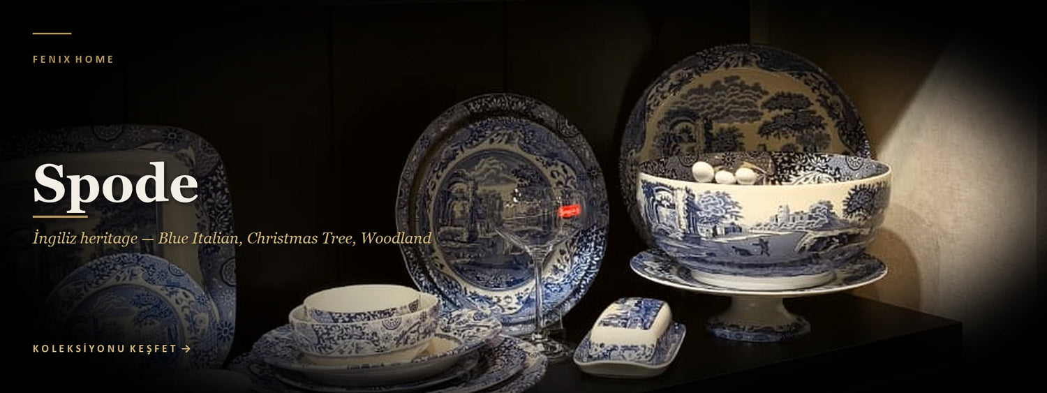 Spode Heritage Koleksiyonu — Blue Italian, Christmas Tree, Woodland · Fenix Home