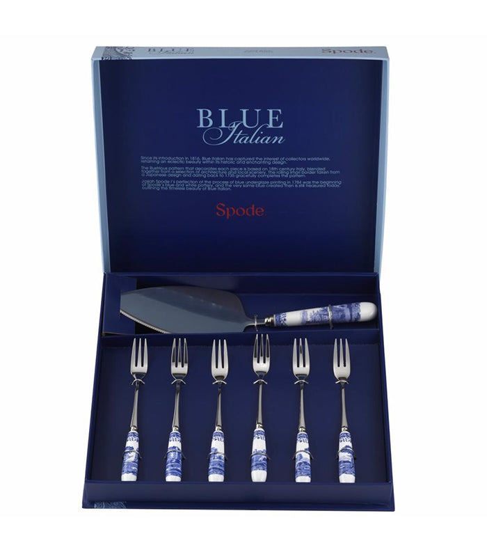 Spode Blue Italian Spatulalı 6'lı Çatal Seti