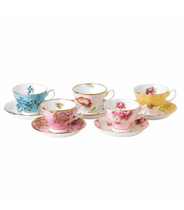 Royal Albert 100 Years 5li çay fincanı seti (1950-1990)